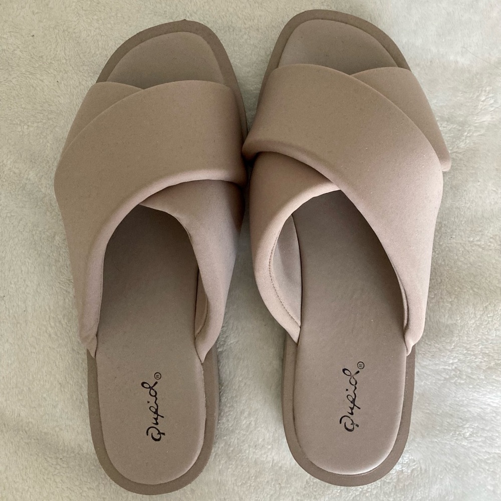 Maurice’s Beige Slides, Size 9 1/2 - 10, Worn Once